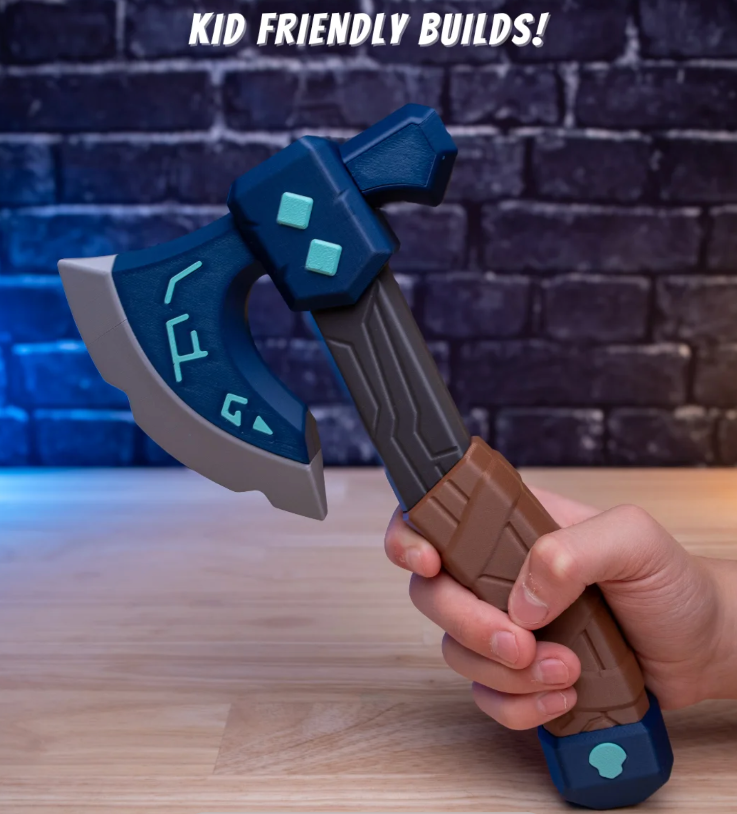 Frostvein Axe - Prop | Toy | Model Kit | Costume