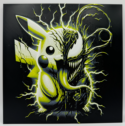 Venomised Pikachu Hueforge Fan Artwork