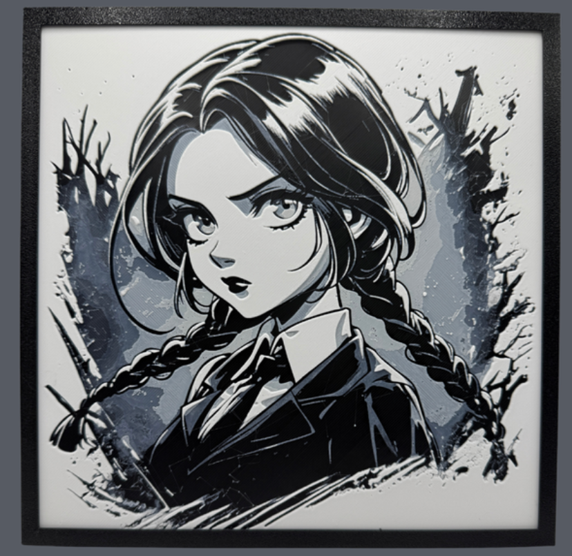 Layered 3D Panel Art Picture - Wednesday