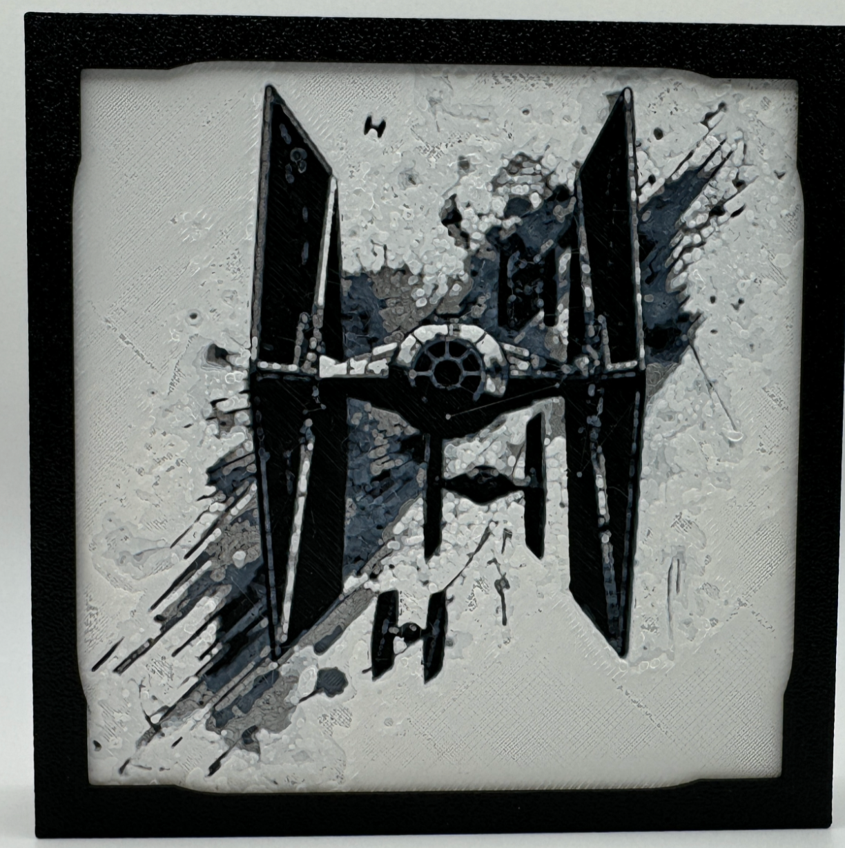 Art 3D en couches - Panneau Star Wars - Chasseur TIE