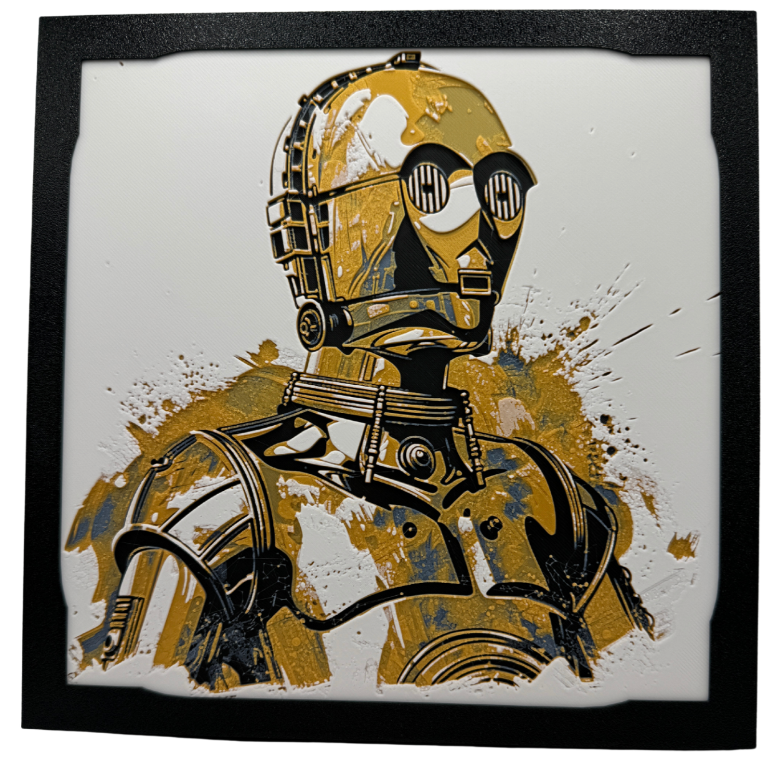 Art 3D en couches - Panneau Star Wars - C3P0