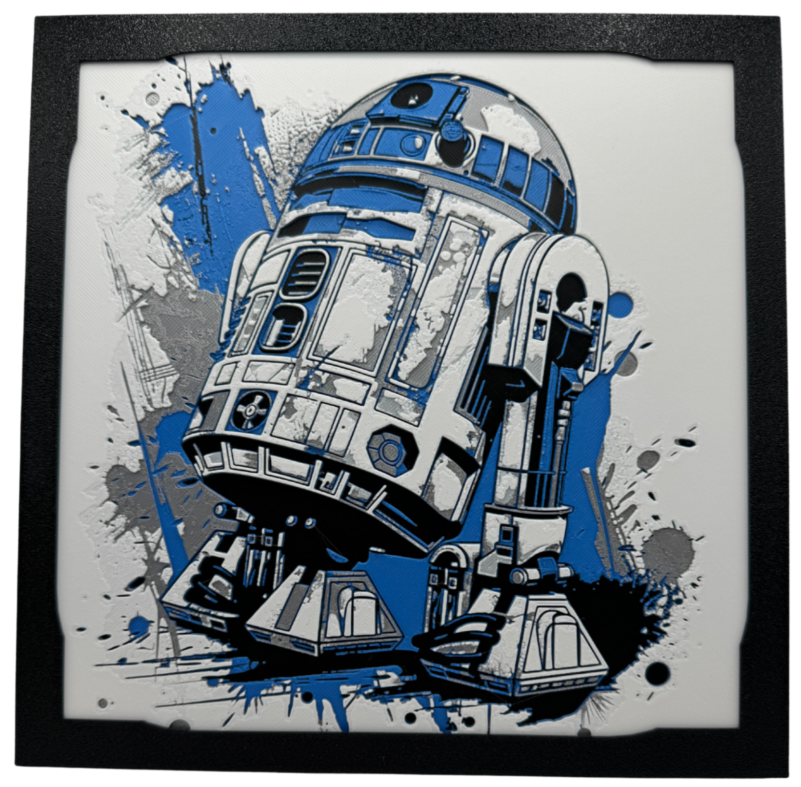 Art 3D en couches - Panneau Star Wars - R2-D2
