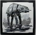 Art 3D en couches - Panneau Star Wars - AT-AT