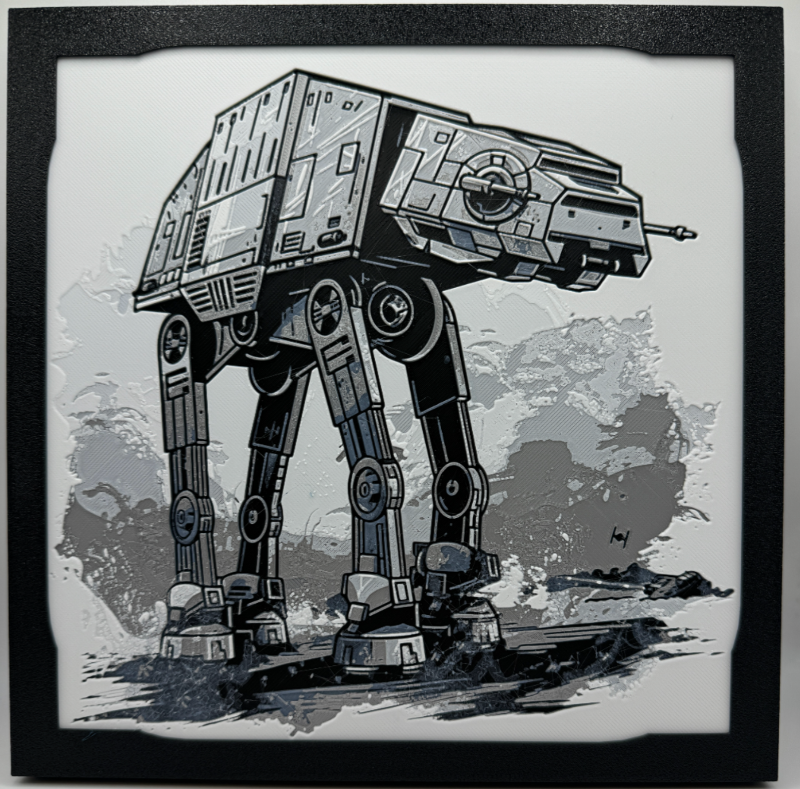 Art 3D en couches - Panneau Star Wars - AT-AT