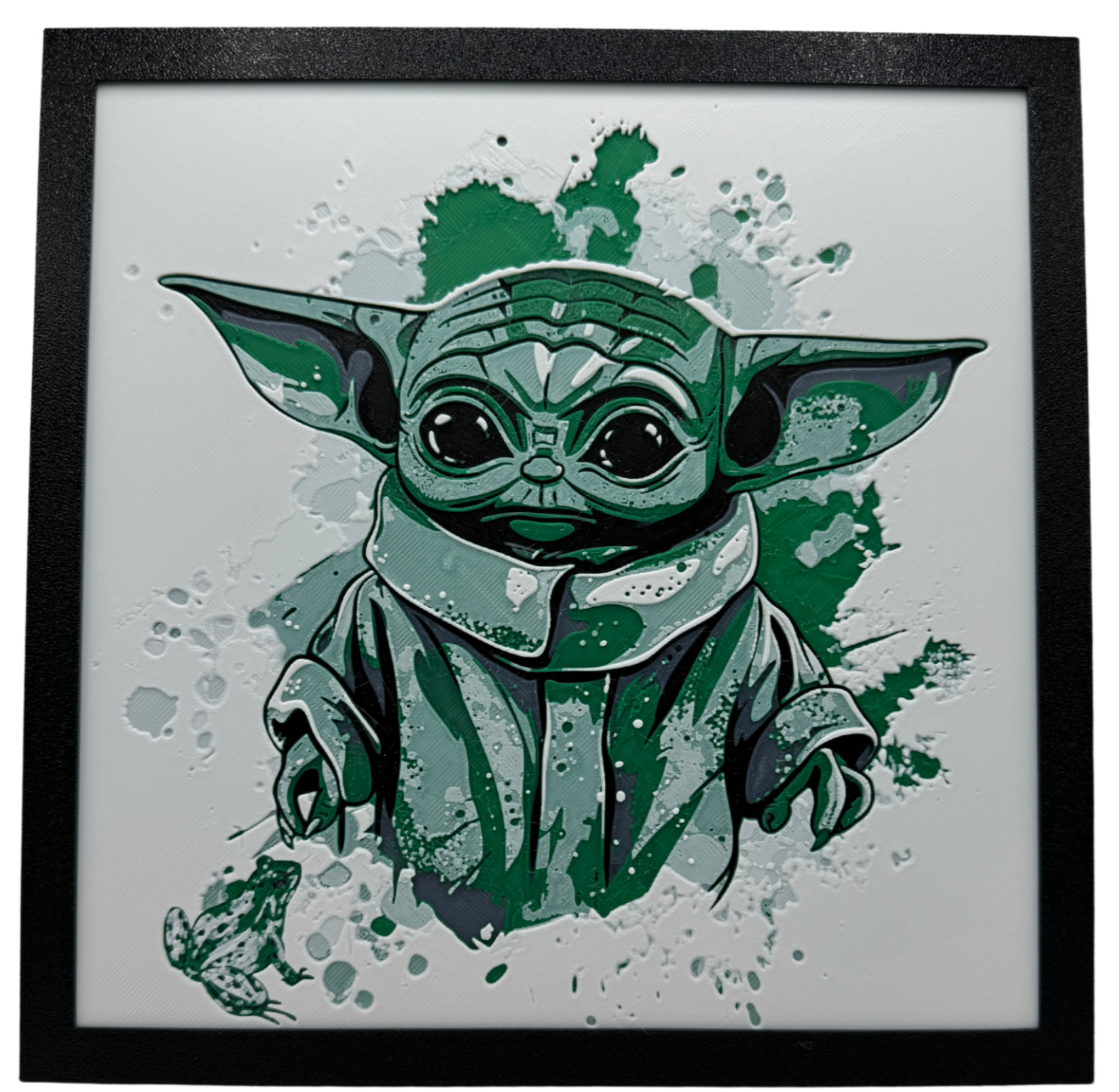 Art 3D en couches - Panneau Star Wars - Grogu