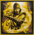 Panneau d'art 3D en couches - Scorpion - Mortal Kombat