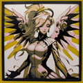 Panneau d'Art 3D en Couches - Mercy - Overwatch