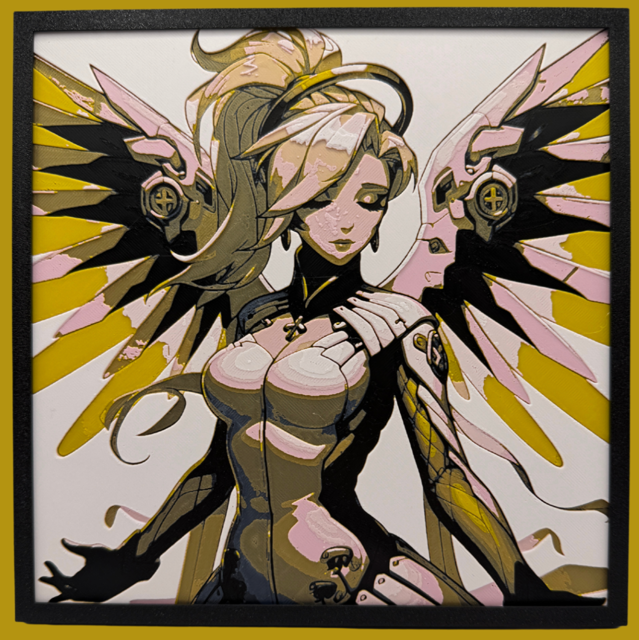 Panneau d'Art 3D en Couches - Mercy - Overwatch