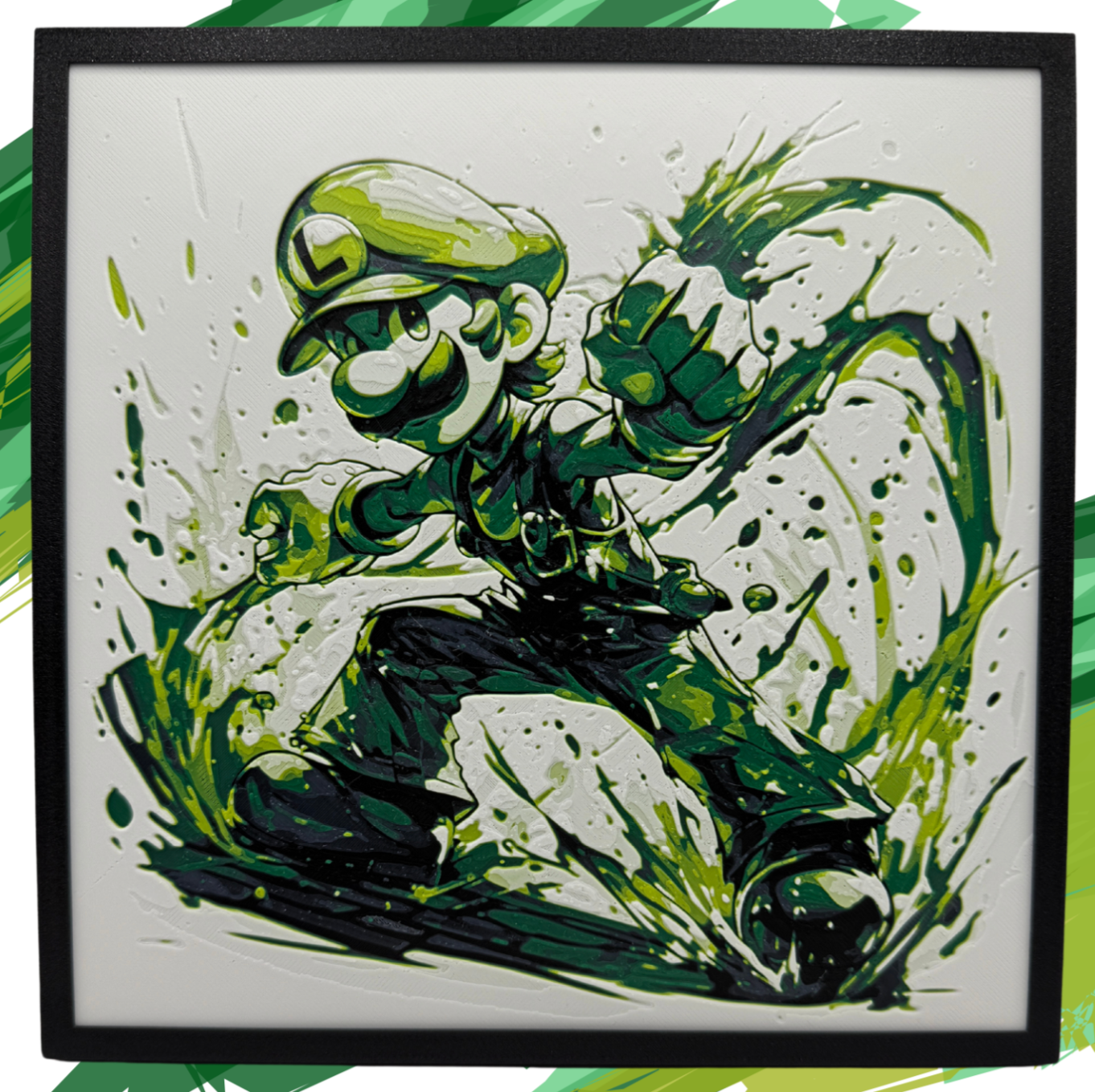 Panneau d'art 3D en couches - Luigi