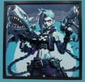 Panneau d'art 3D multicouche - Jinx Arcane
