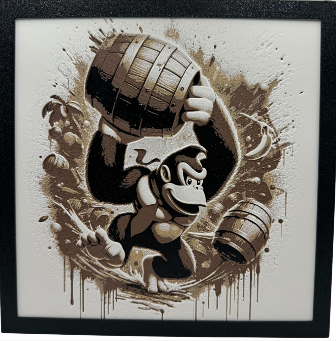 Panneau d'art 3D en couches - Donkey Kong