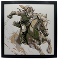 Panneau d'art 3D en couches - Lien à cheval
