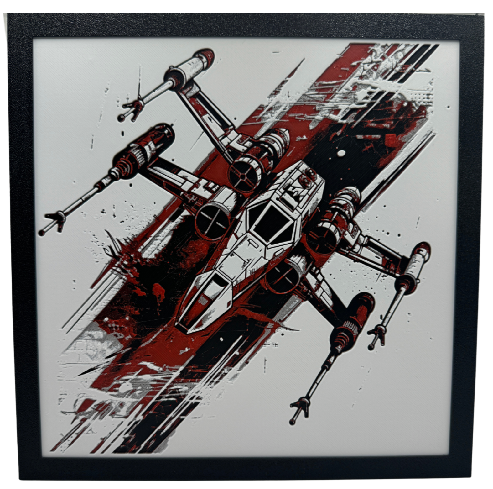 Layered 3D Panel Art Picture -  X-Wing Artwork
