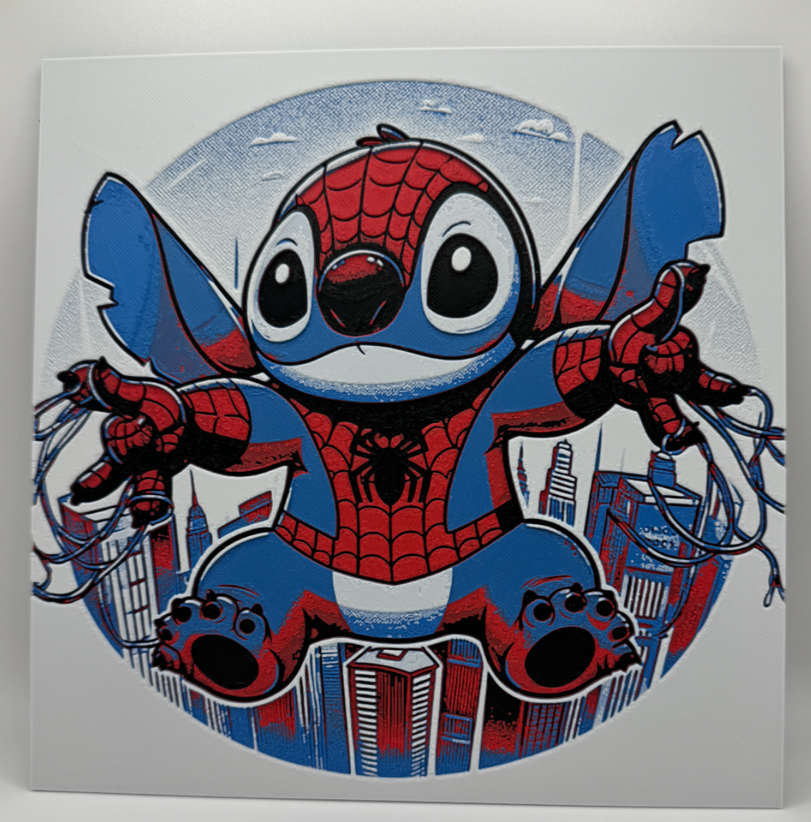 Tableau d'art 3D en couches - Œuvre de Stitch