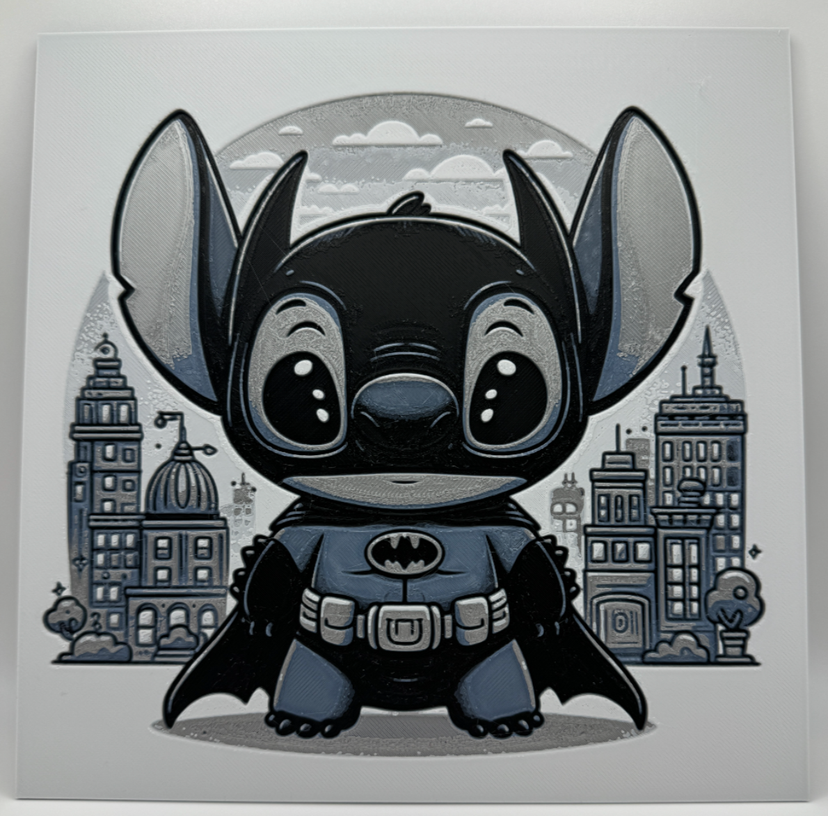 Tableau d'art 3D en couches - Œuvre de Stitch