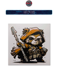 Layered 3D Art Panel - Ewok Hueforge, 3D printed layered artwork panel, front view