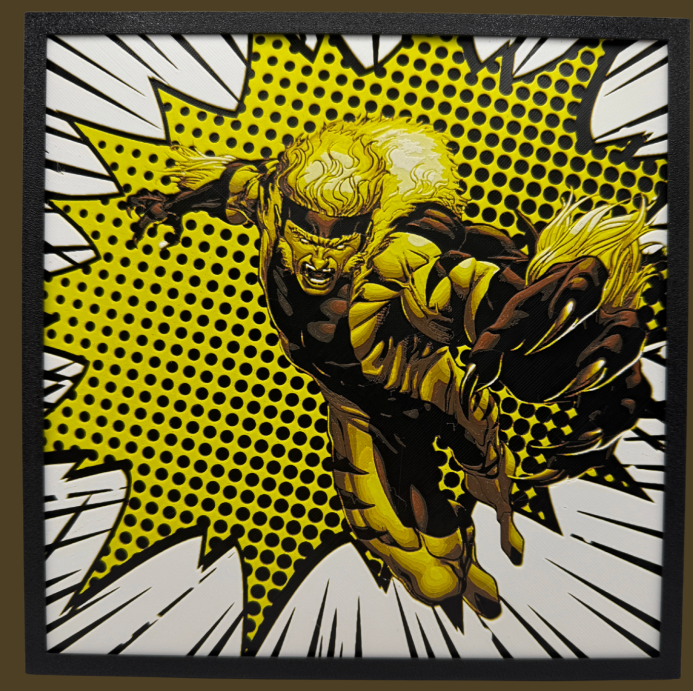 Layered 3D Art - Comic Character - Sabertooth