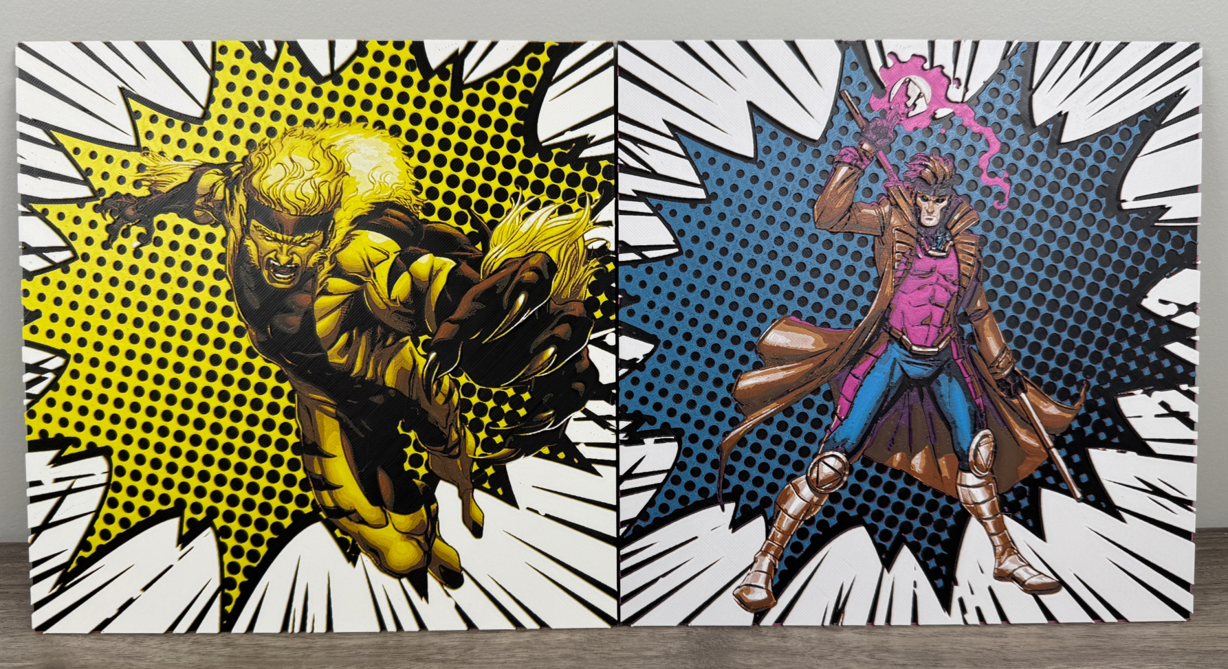 Layered 3D Art - Comic Character - Sabertooth