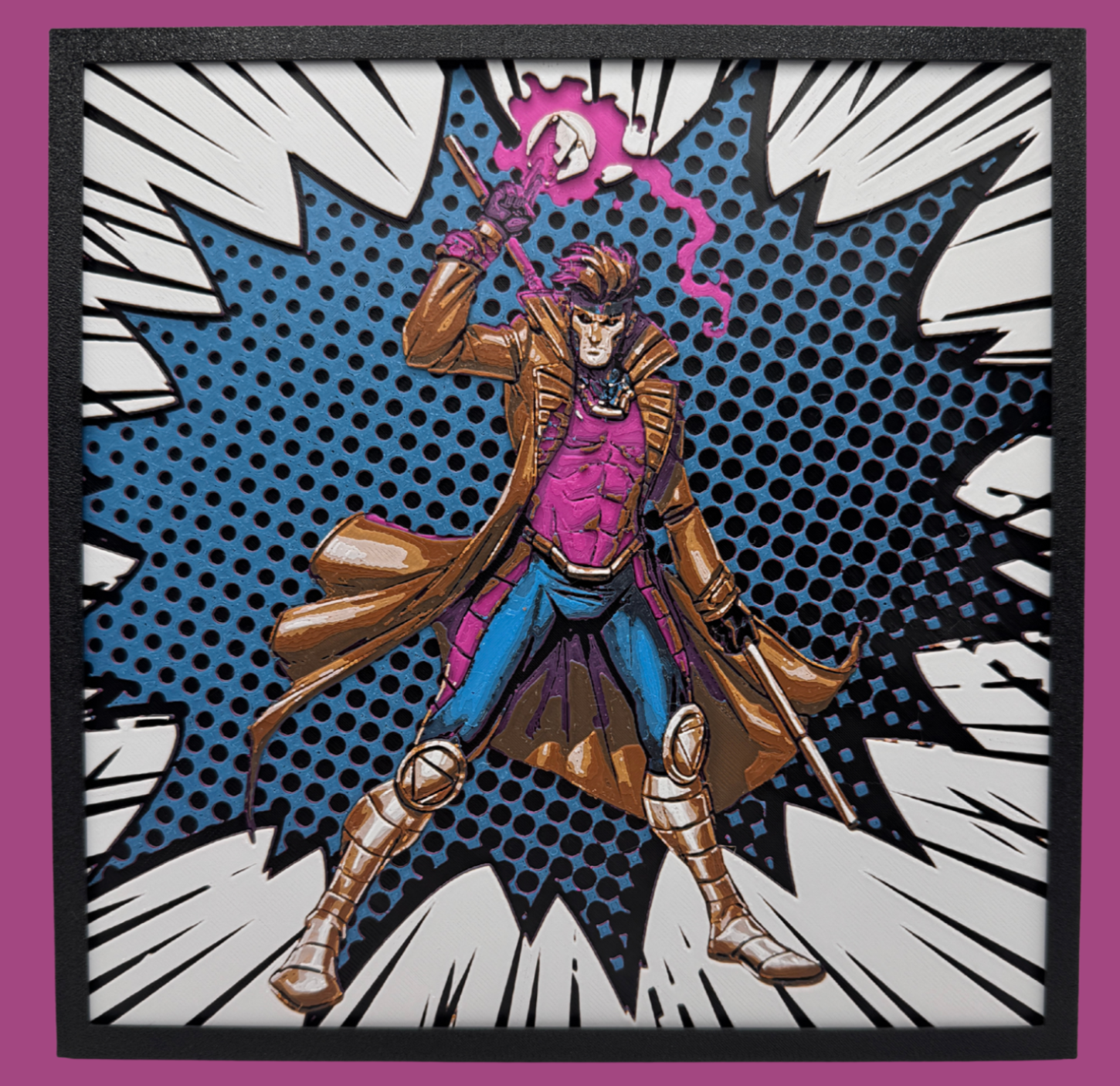Layered 3D Art - Comic Character - Gambit