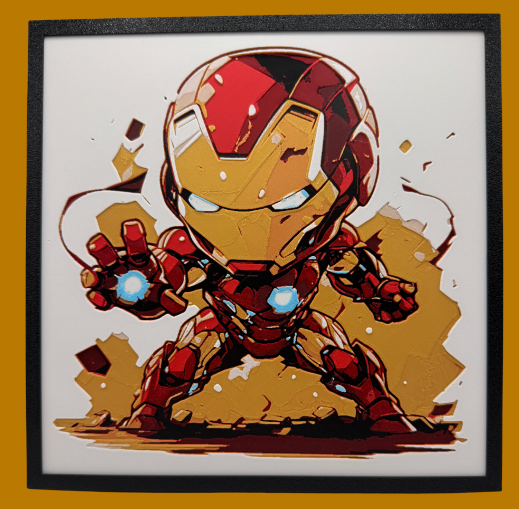 Layered 3d Art Panel - Ironman