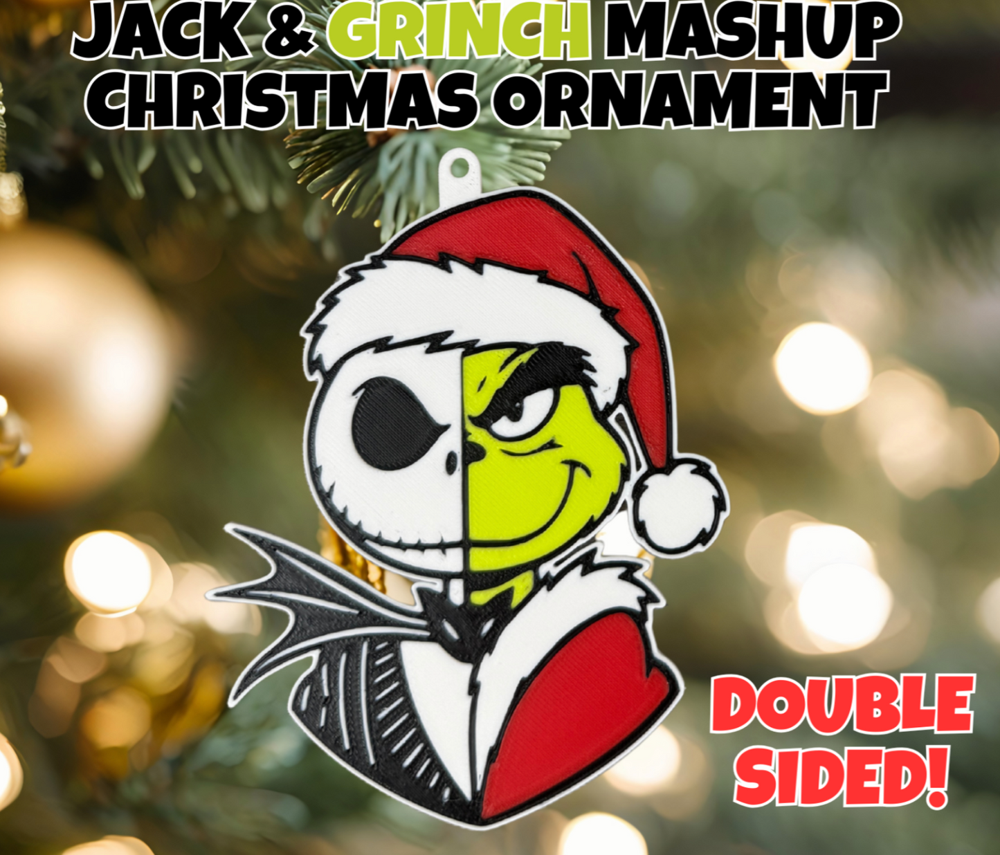 3D Printed Christmas Tree Ornament – Festive Hueforge Style Decoration / Keyring