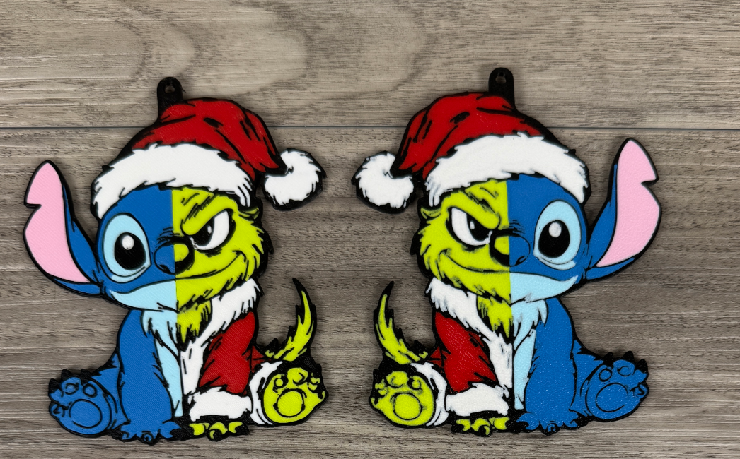 3D Printed Christmas Tree Ornament – Festive Hueforge Style Decoration / Keyring