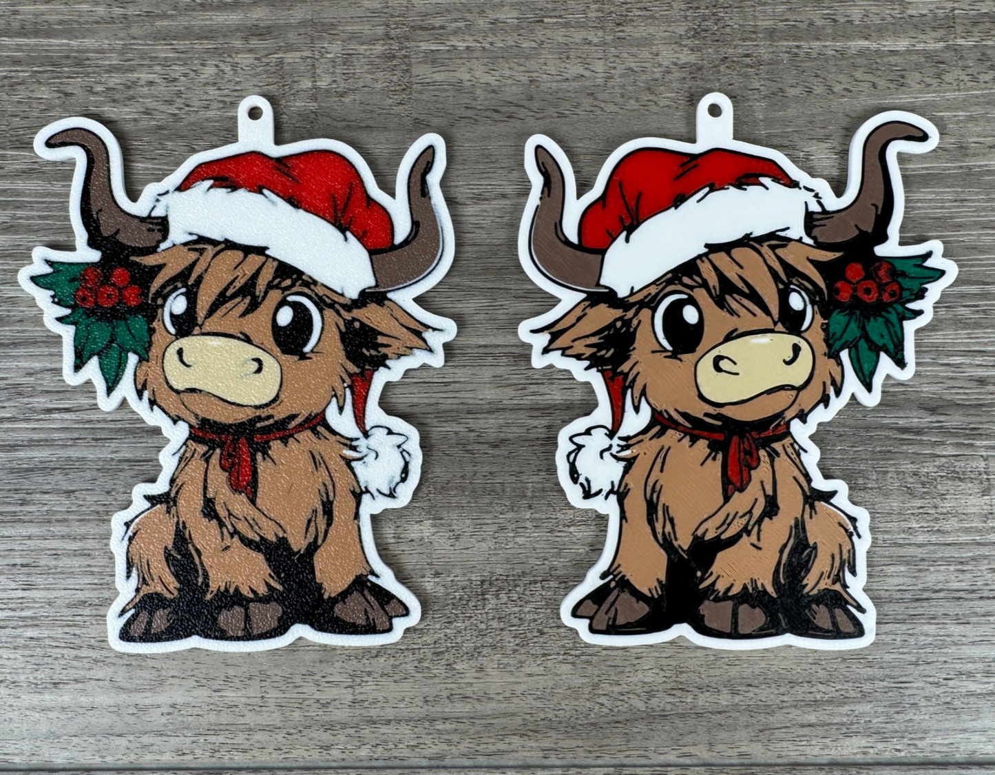 3D Printed Christmas Tree Ornament – Festive Hueforge Style Decoration / Keyring