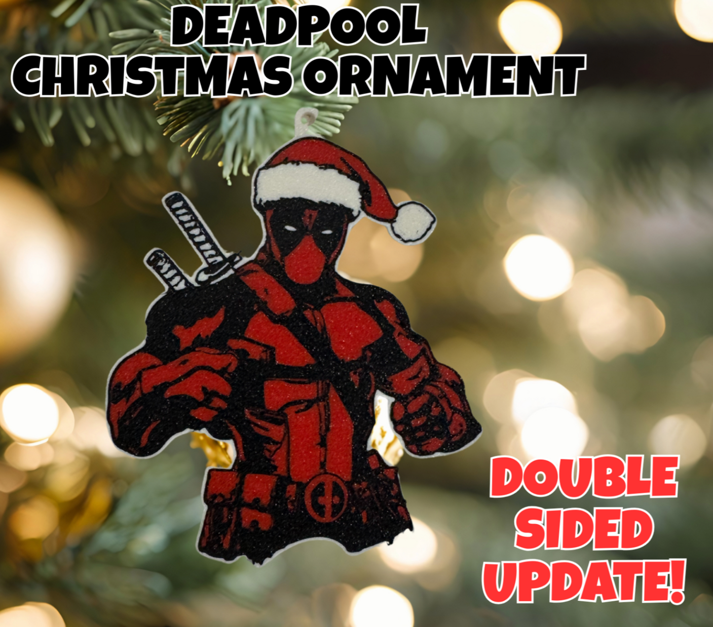 3D Printed Christmas Tree Ornament – Festive Hueforge Style Decoration / Keyring