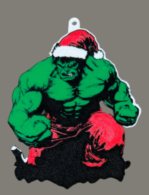 3D Printed Christmas Tree Ornament – Festive Hueforge Style Decoration / Keyring