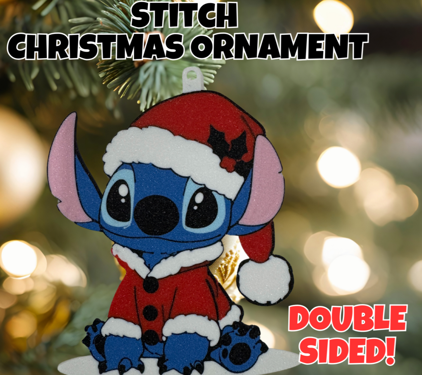 3D Printed Christmas Tree Ornament – Festive Hueforge Style Decoration / Keyring