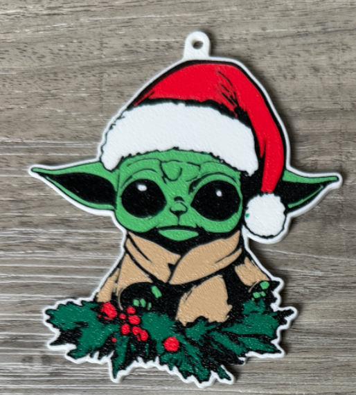 3D Printed Christmas Tree Ornament – Festive Hueforge Style Decoration / Keyring