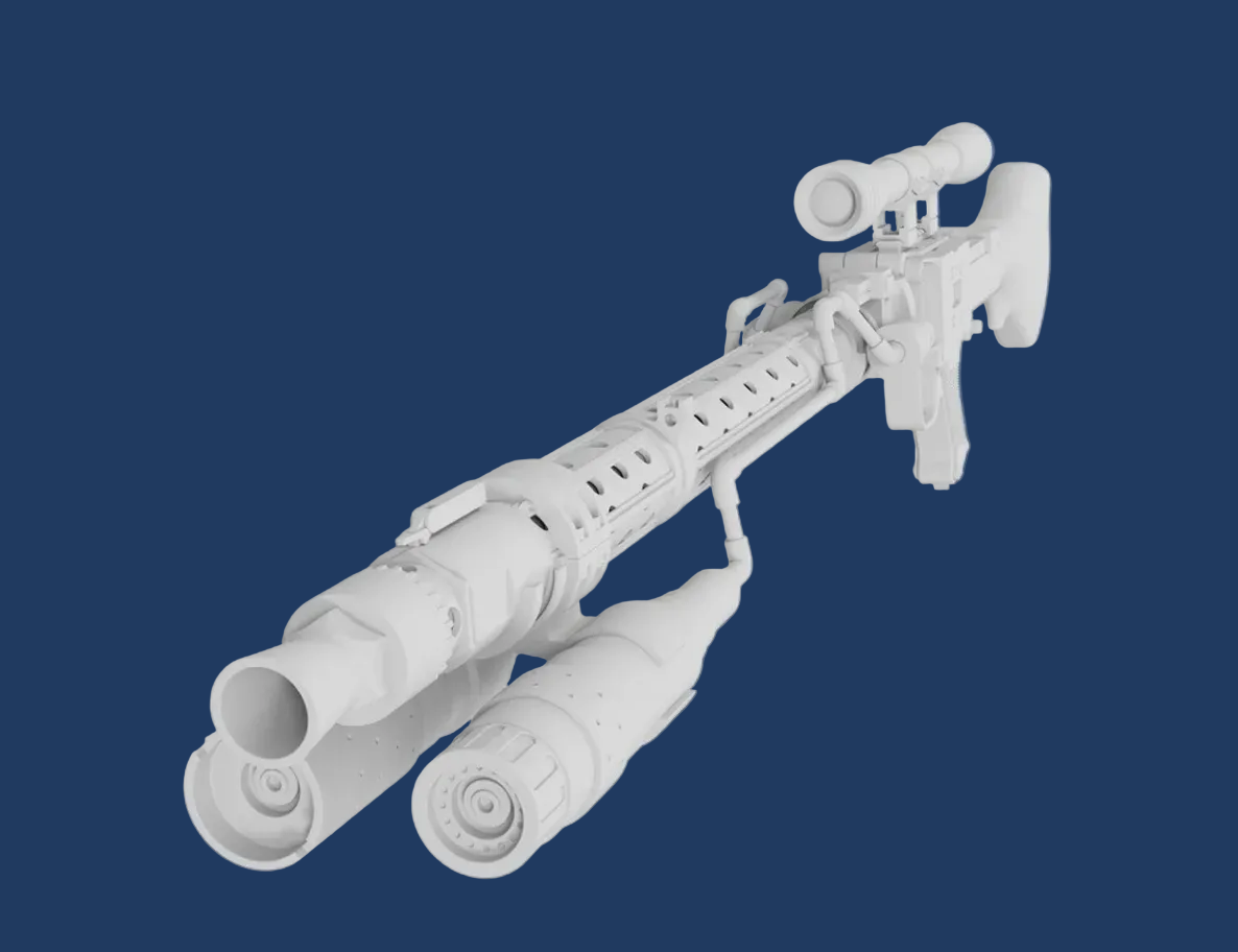 DLT-19D Blastergewehr – Star Wars 3D-gedruckter Modellbausatz