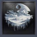 Art 3D superposé - Panneau Star Wars - Paysage Étoile de la Mort