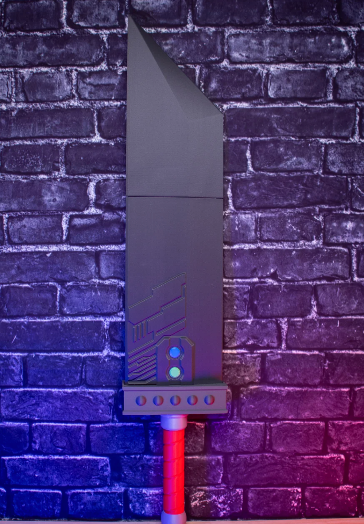 Final Fantasy Inspired Buster Sword – 3D Printed Model Kit Prop (Kid-Friendly Build)