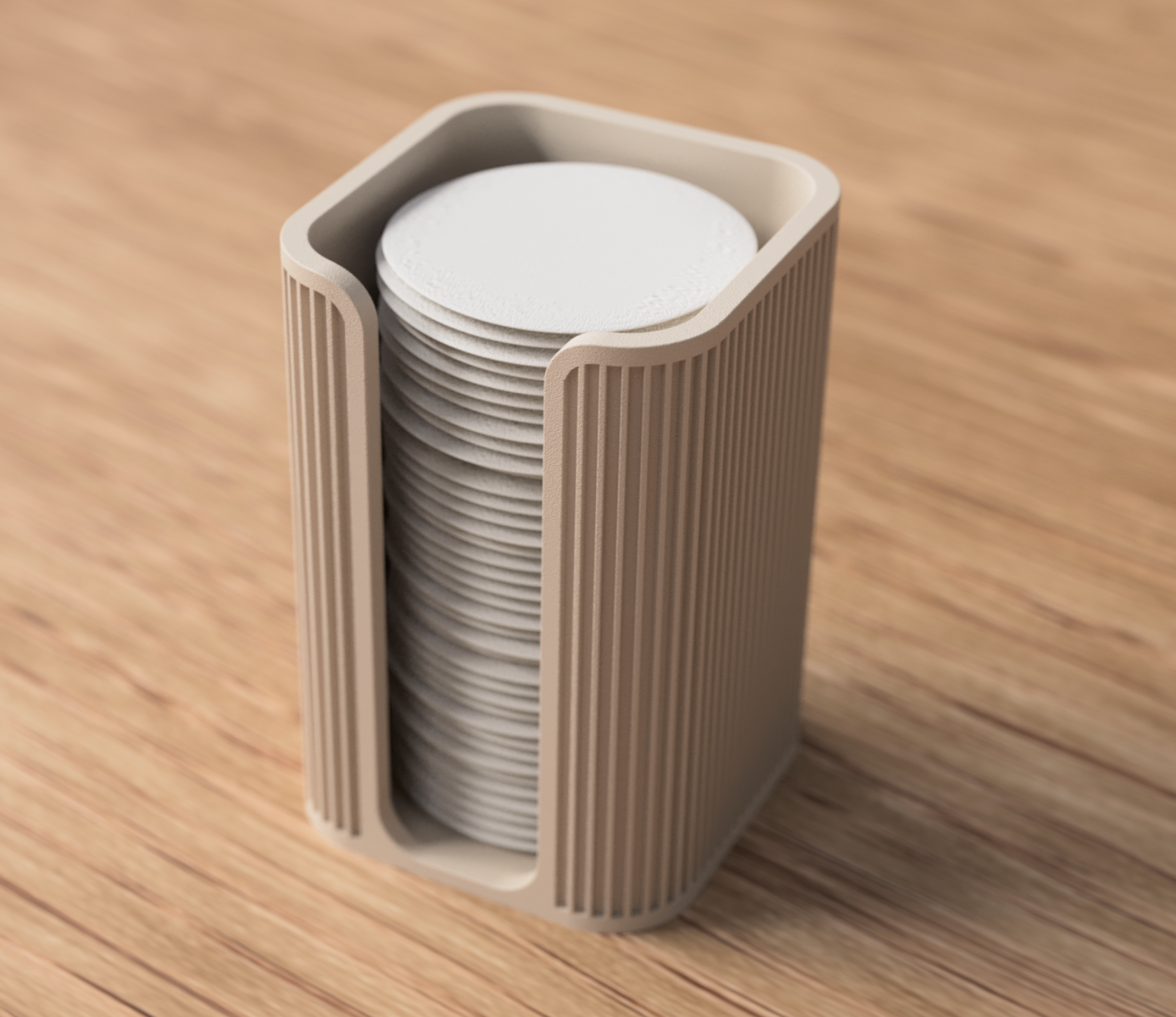 Modern Japandi Cotton Pad Holder