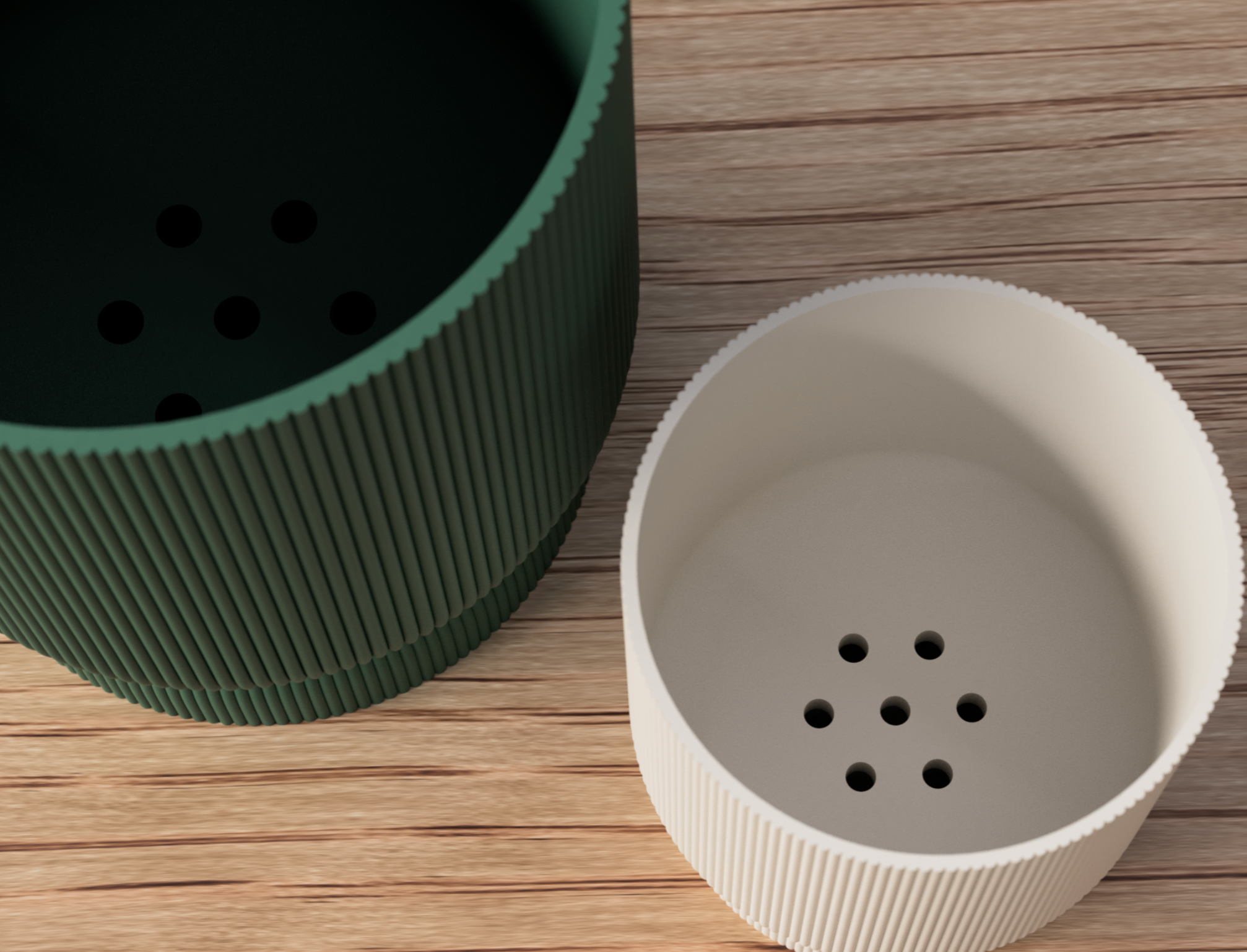 Modern planter with drip tray