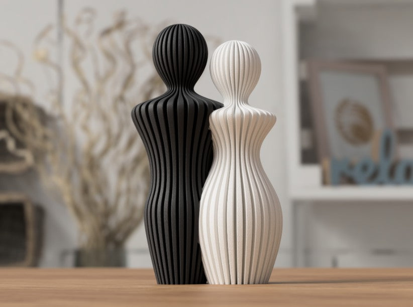 Couple Statue Sculpture | Modern 3D Printed Home Décor