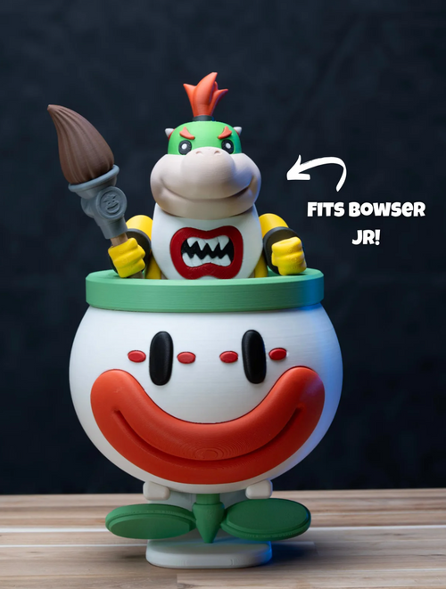 Chunky Clown Car for Bowser Jr. Model Kit 3D printed model kit, front view