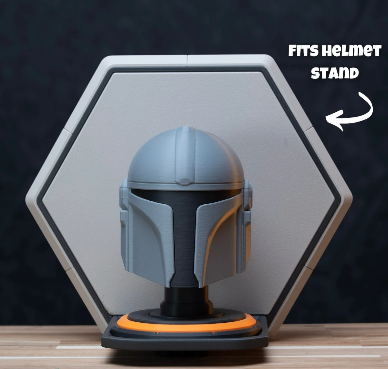 Modular Wall Display Kit – 3D Printed Figure, Helmet & Collectible Mount