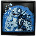 Venomized Squirtle – Pokémon x Marvel - Layered 3D Art Panel