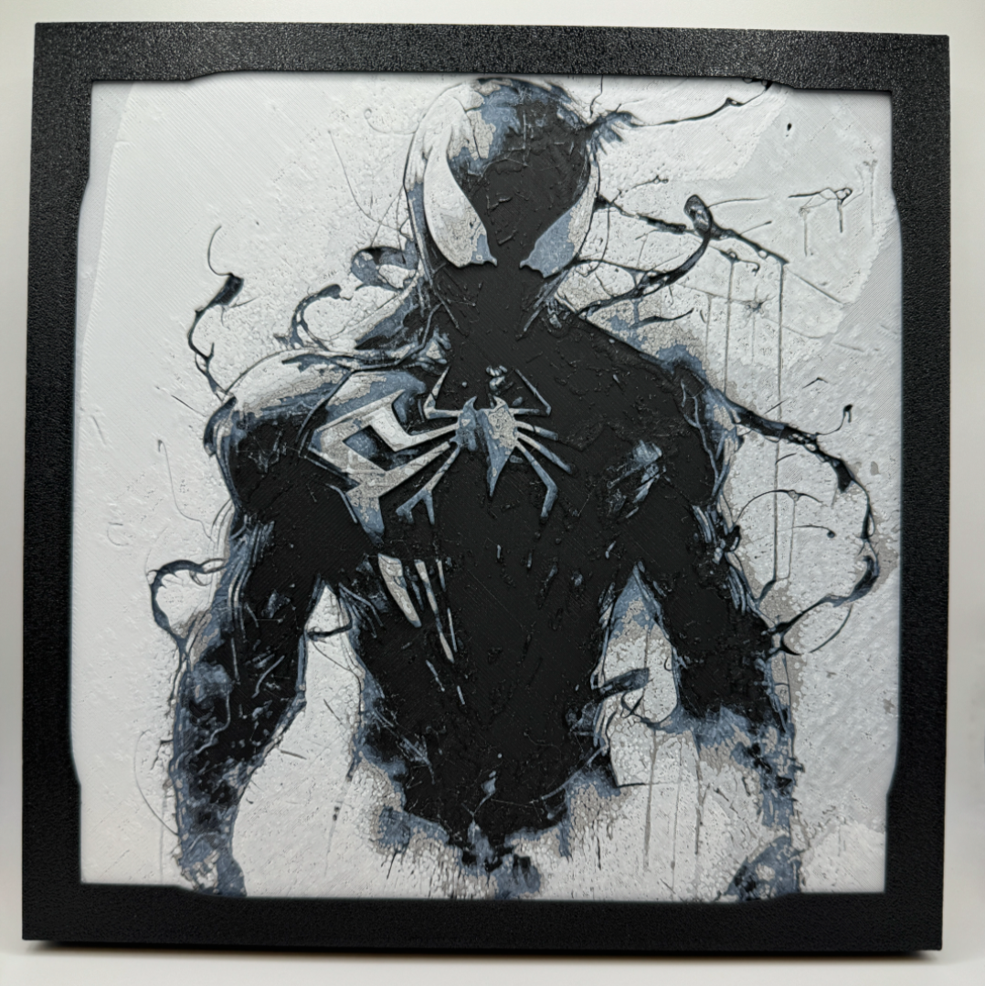 Layered 3D Art - Spider-Man Symbiote Suit