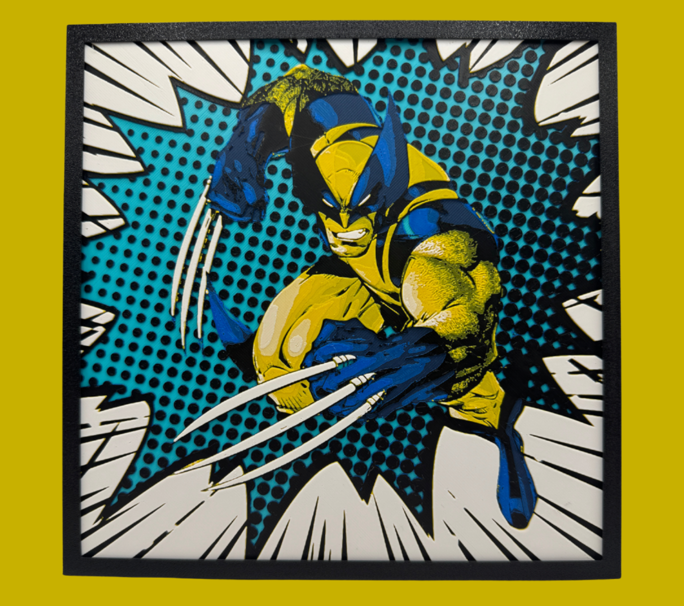 Layered 3D Art - Comic Character - Wolverine