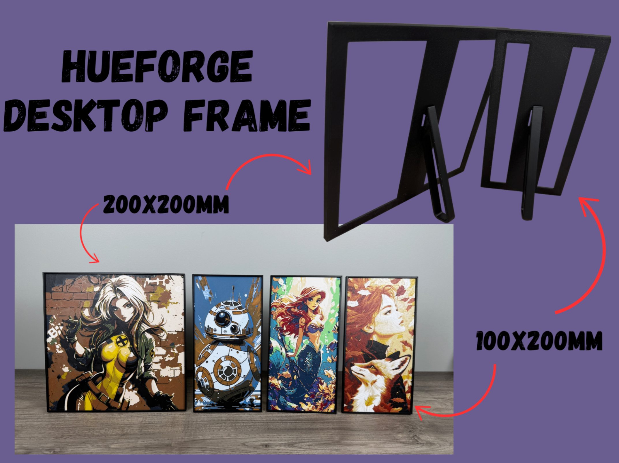 Desktop Frame for HueForge Layered Art Panels