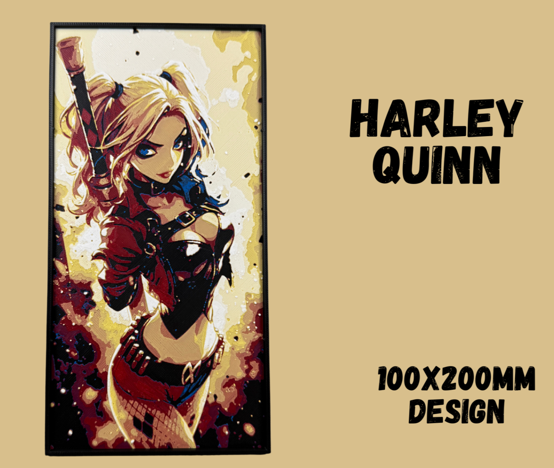 Layered 3D Art - Comic Character - Harley Quinn