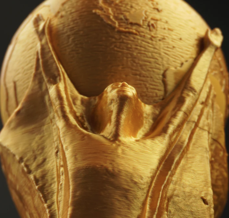 Close-up of a textured gold object with intricate patterns Fifa World Cup | 3dCre8Design