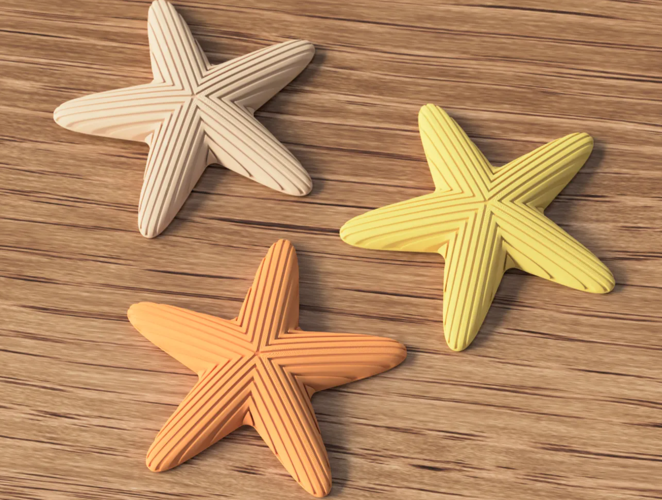Hoshi Starfish, 3D printed home decor piece, front view