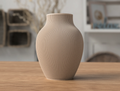 Tayo Vase – Ribbed Urn Shape | Japandi Shelf Décor | 3D Printed | UK Made