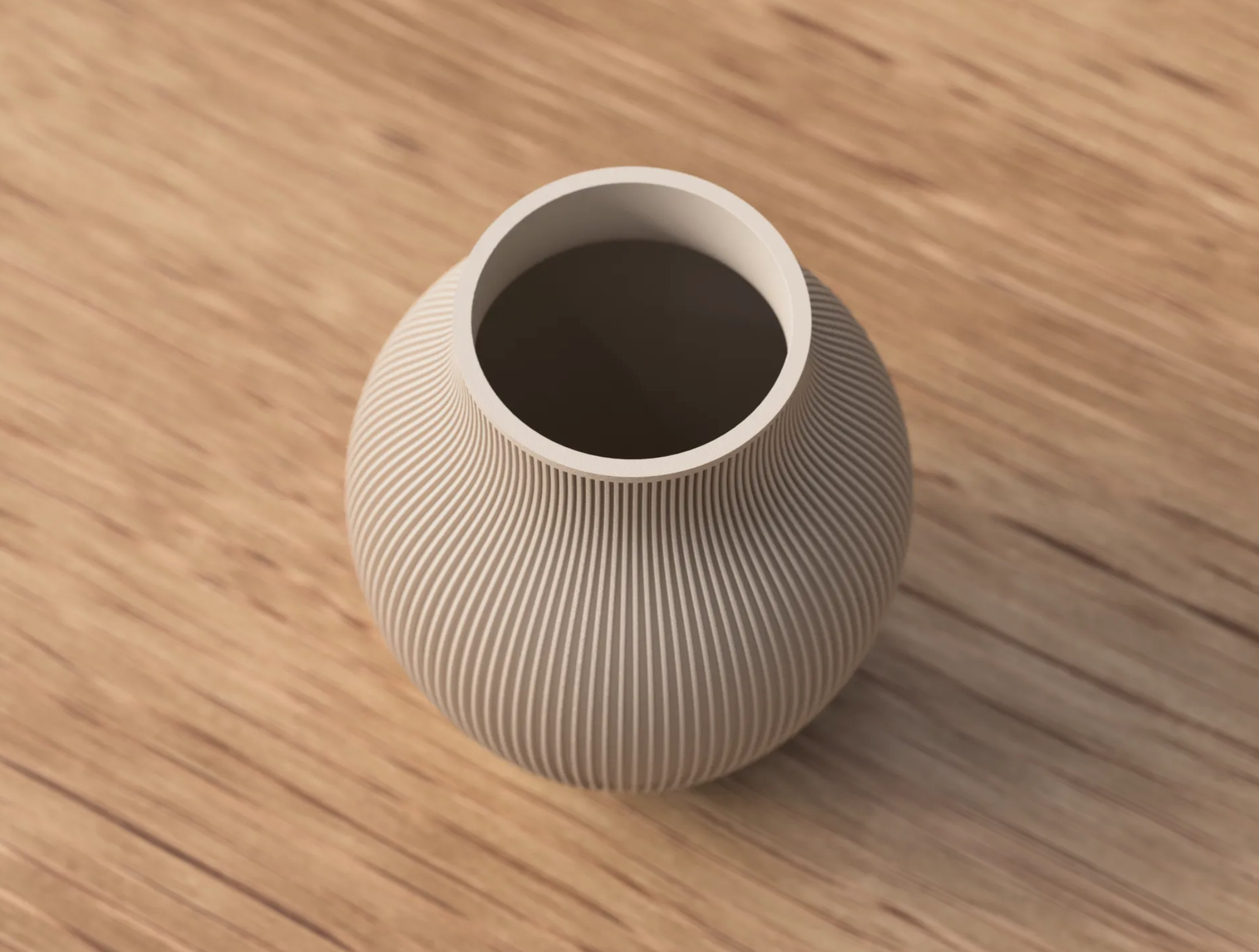 Tayo Vase – Ribbed Urn Shape | Japandi Shelf Décor | 3D Printed | UK Made