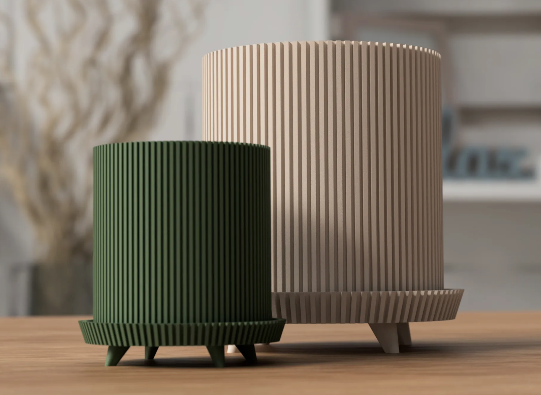 Japandi Planter with Legs – 3D Printed Elevated Plant Pot | Custom Colour | UK Made