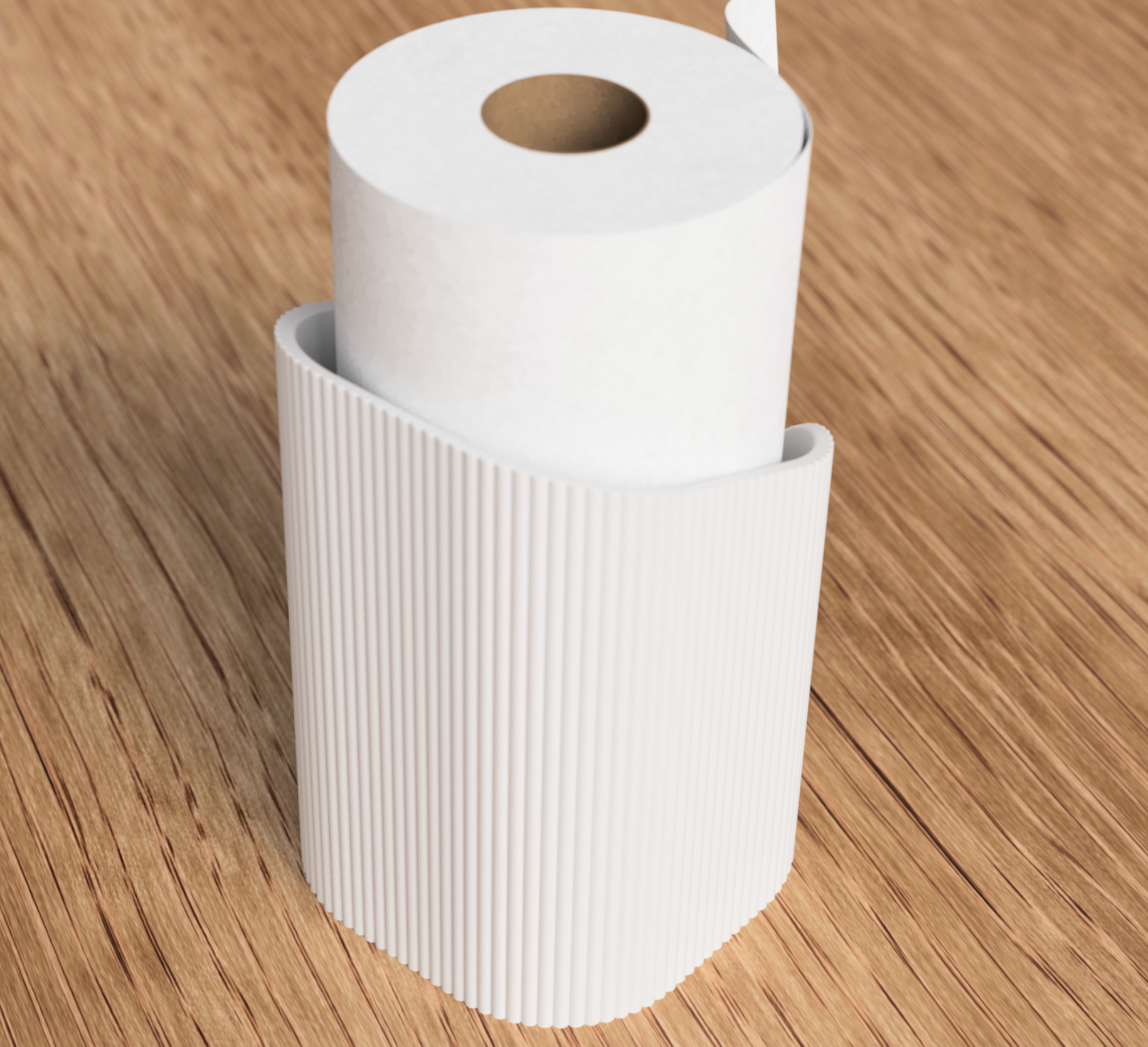 Japandi Paper Towel Holder – Freestanding 3D Printed Kitchen Stand | UK Made